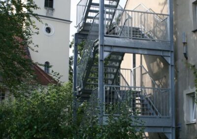 Fluchttreppe Edelstahl