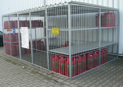 Gasflaschenlagerbox mit Überdachung