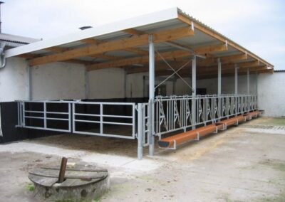 Überdachung Tiergehege mit Fanggitter